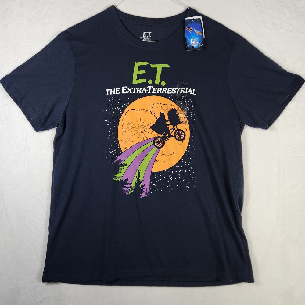 E.T. The Extra Terrestrial T-Shirt Mens XL Movie Graphic Tee‎ New